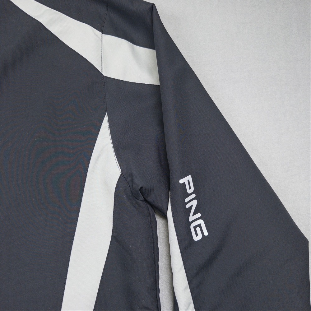 PING Grind Update Golf Windbreaker Mens L Charcoal Gray 1/4 Zip Windshirt Jacket - Picture 9 of 13